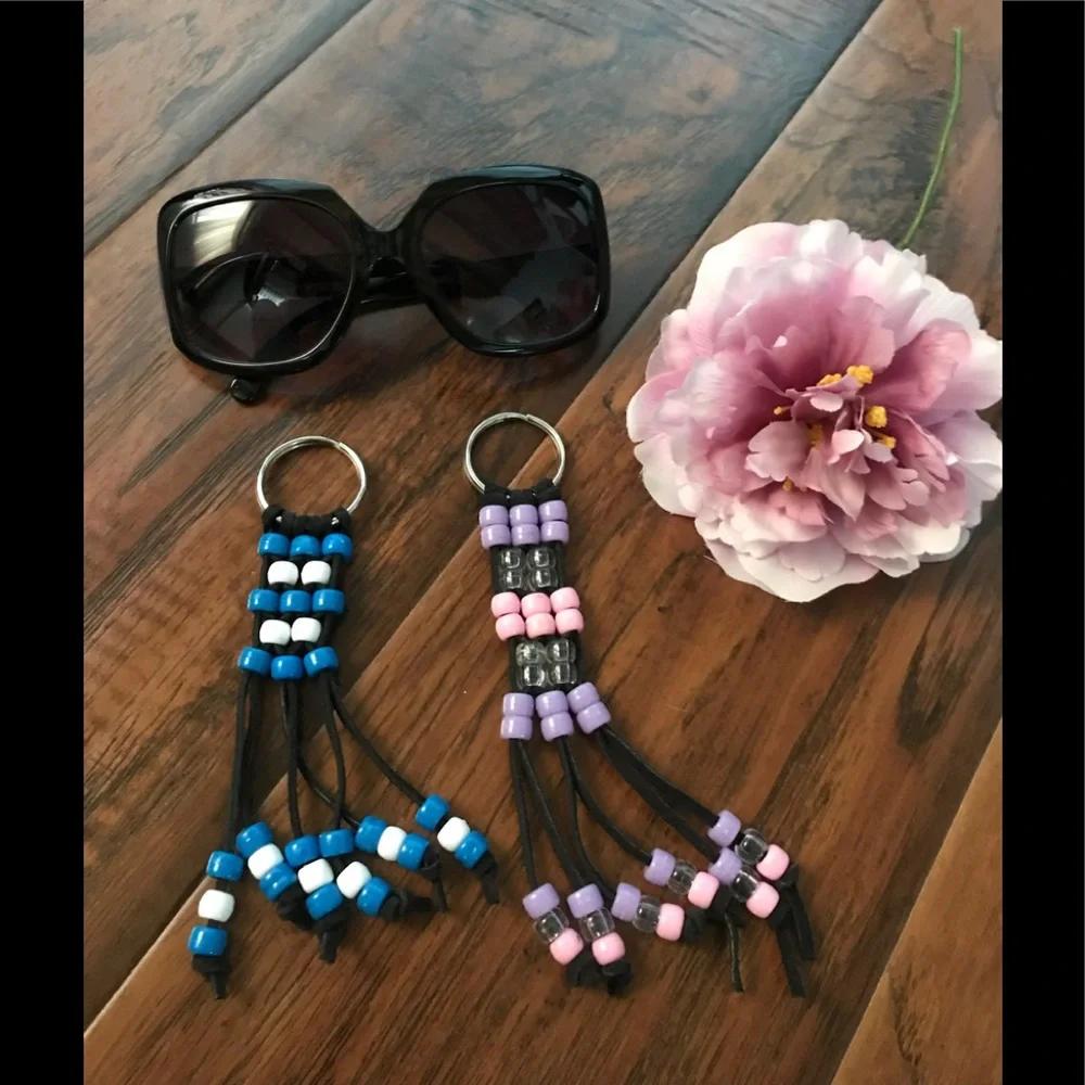 NWOT Handmade beaded key chain